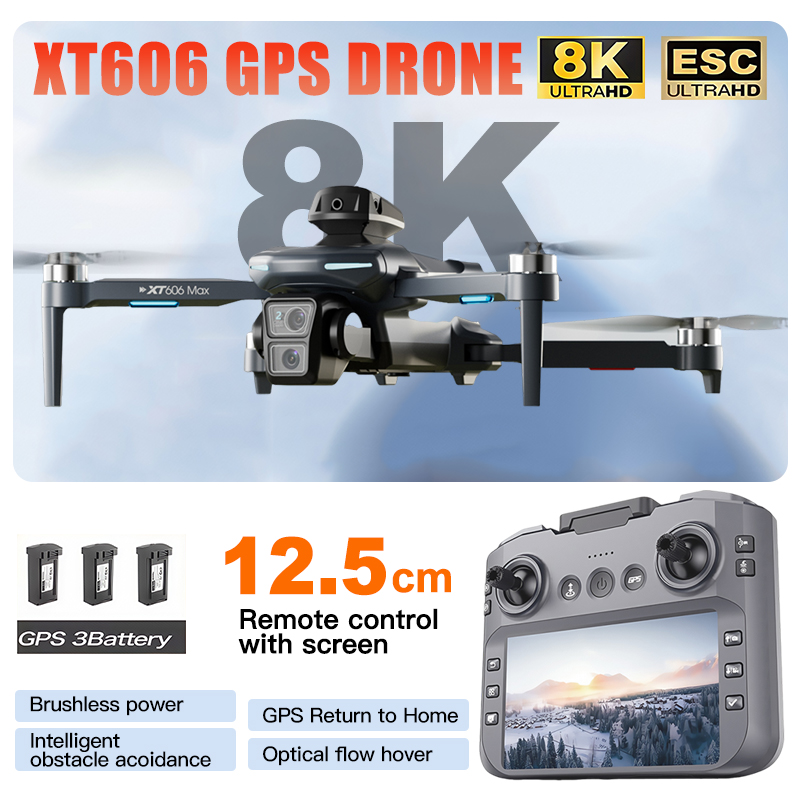 XT606 MAX 3 battery Drone 4k 8 - Drone Camera Thermal review and price