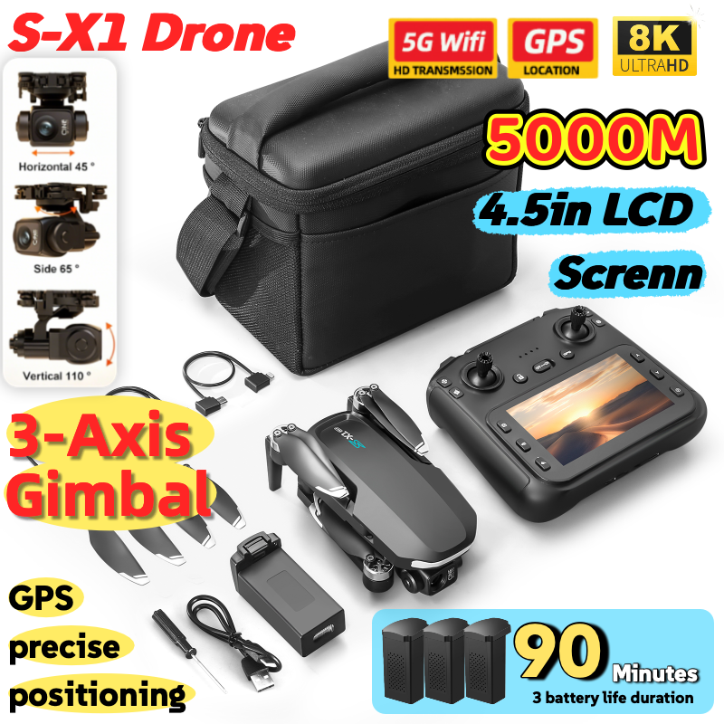 S-X1 MAX GPS Drone with 3-Axis - Drone Camera Thermal review and price