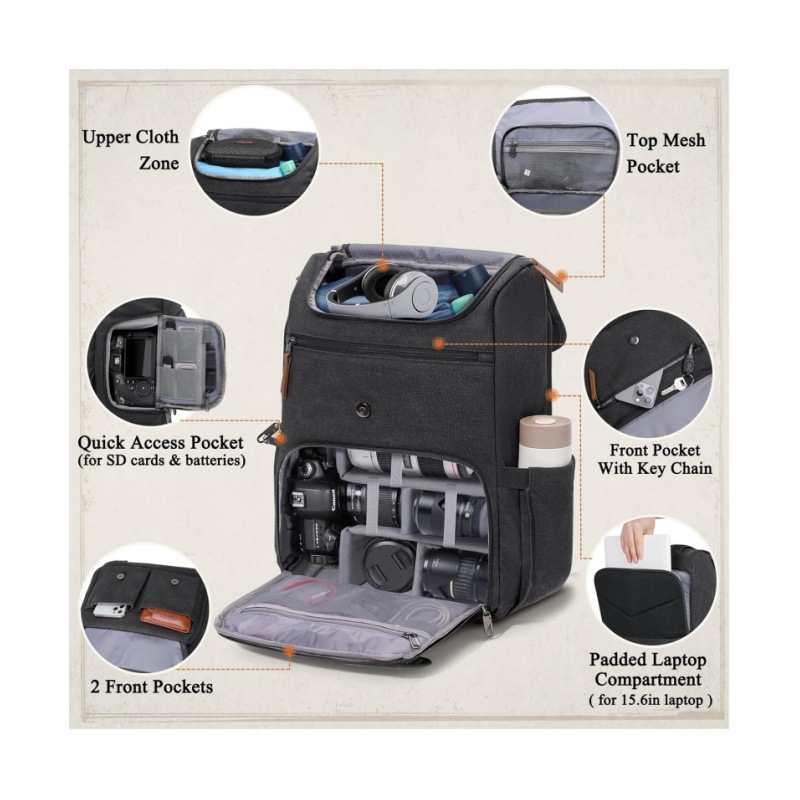 DSLR dual-shoulder camera bag, - Drone Camera Waterproof review and price