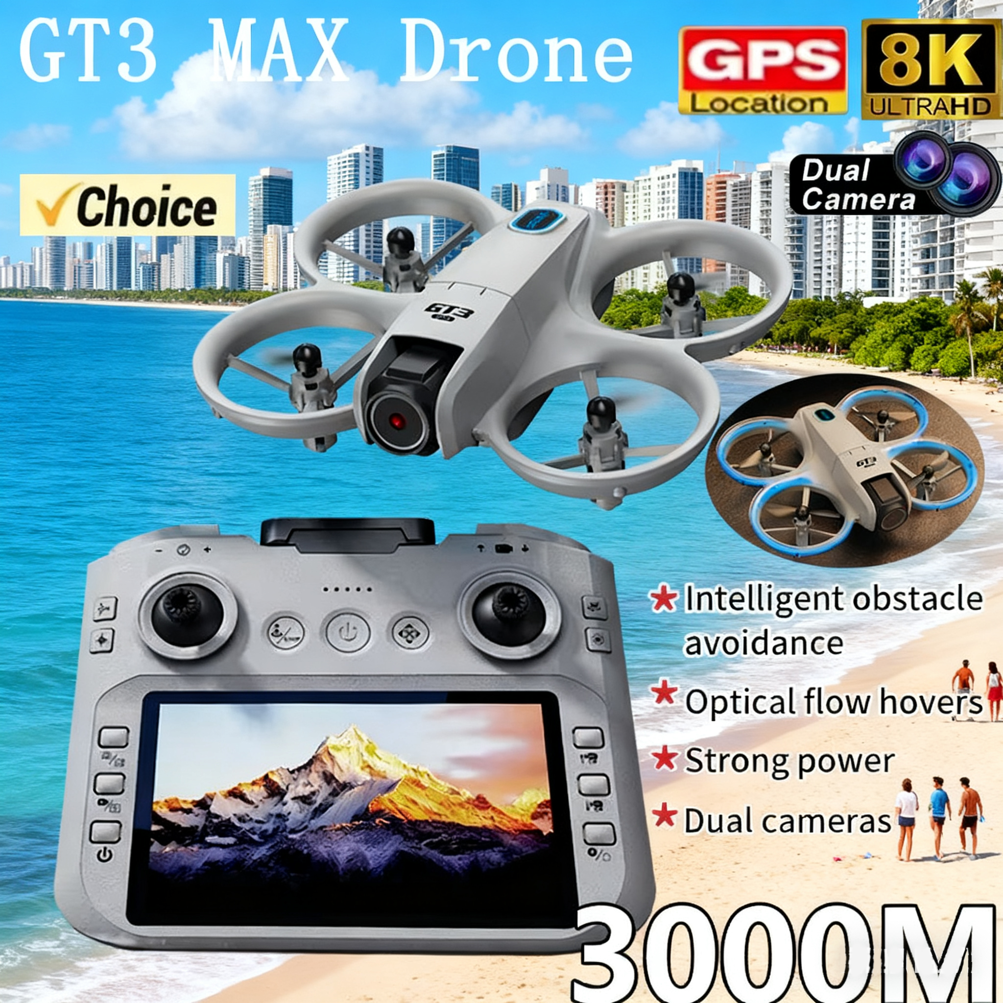 NEW GT3 Drone with HD Dual Cam - Drone Camera Professional review and price