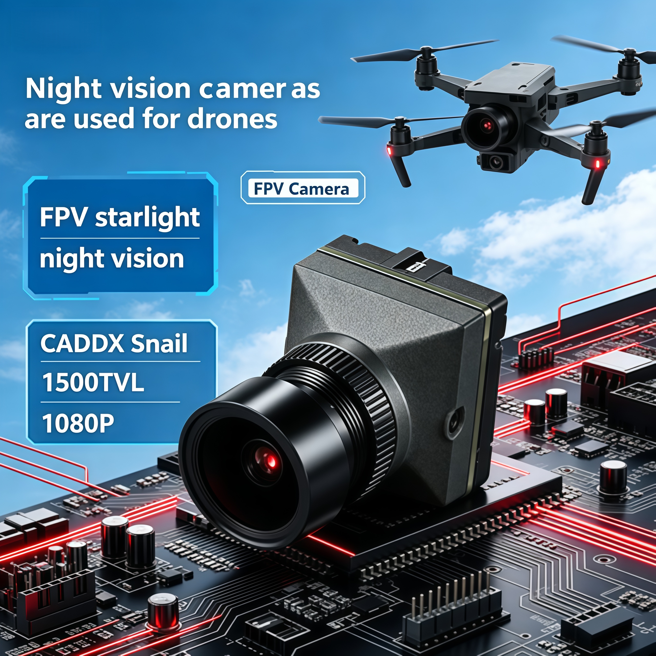 1500TVL HD CADDX Snail FPV Cam - Drone Camera Night Vision review and price