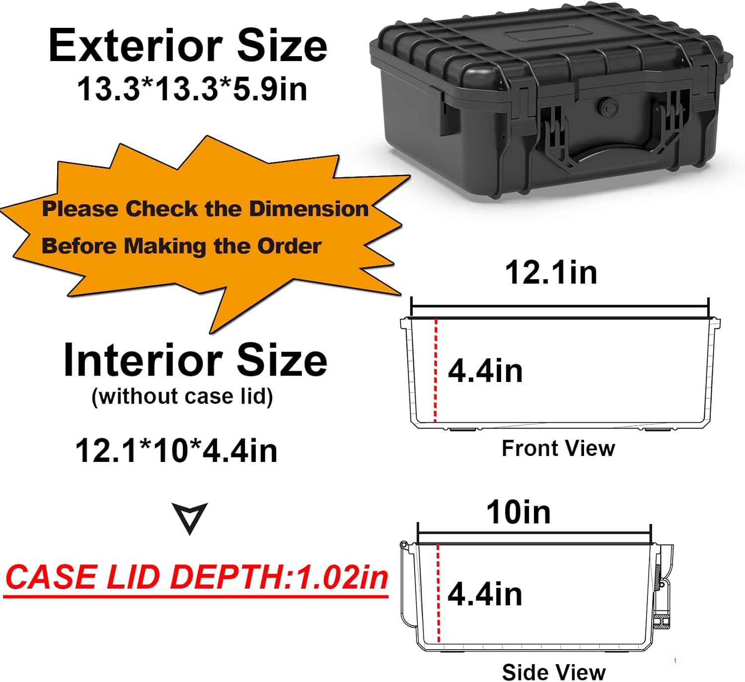 Waterproof Hard Case with Pick - Drone Camera Waterproof review and price